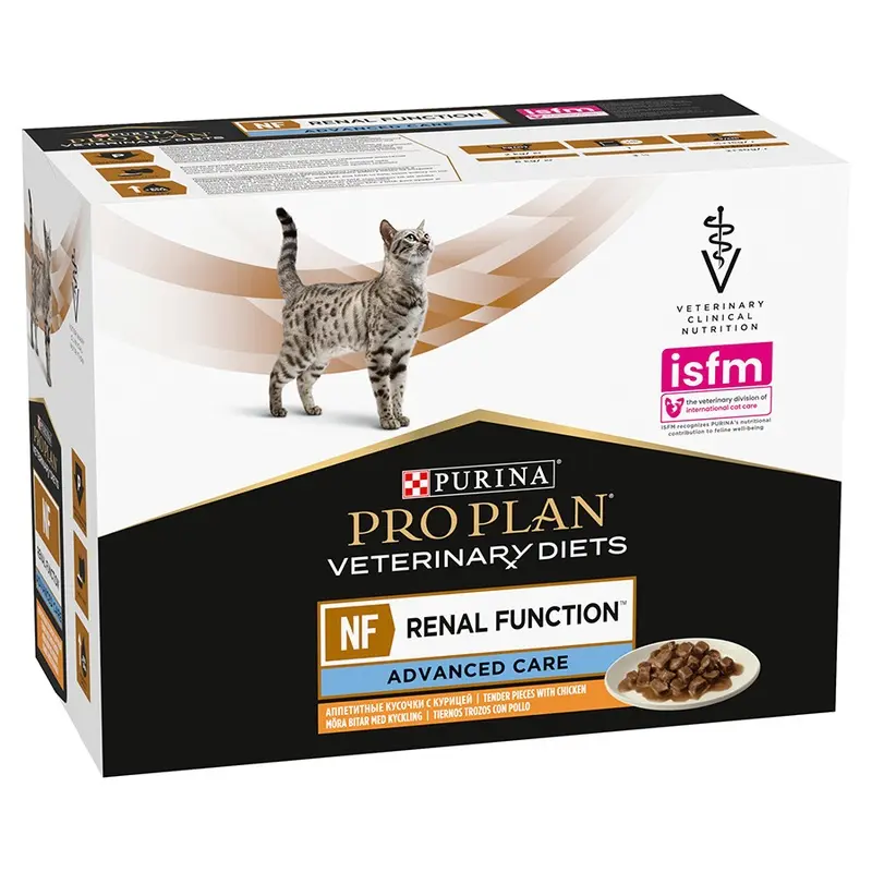 Pro Plan Vet Diet Nf Care Renal Function Wet Senior Cat Food Chicken 10X85G