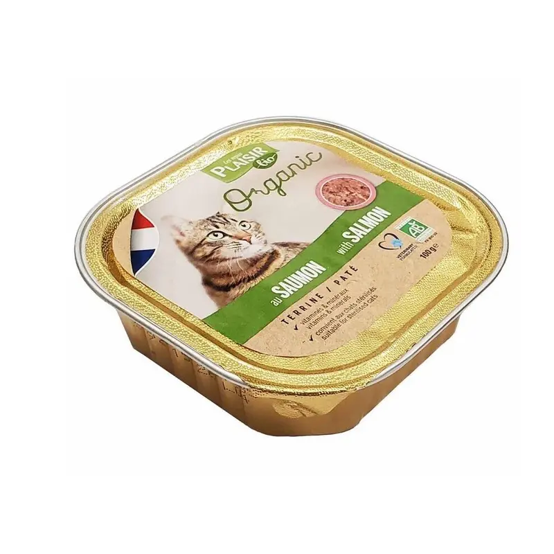 Salmon Plaisir Bio Terrine Cat Best Food (, Cats, 100 G)