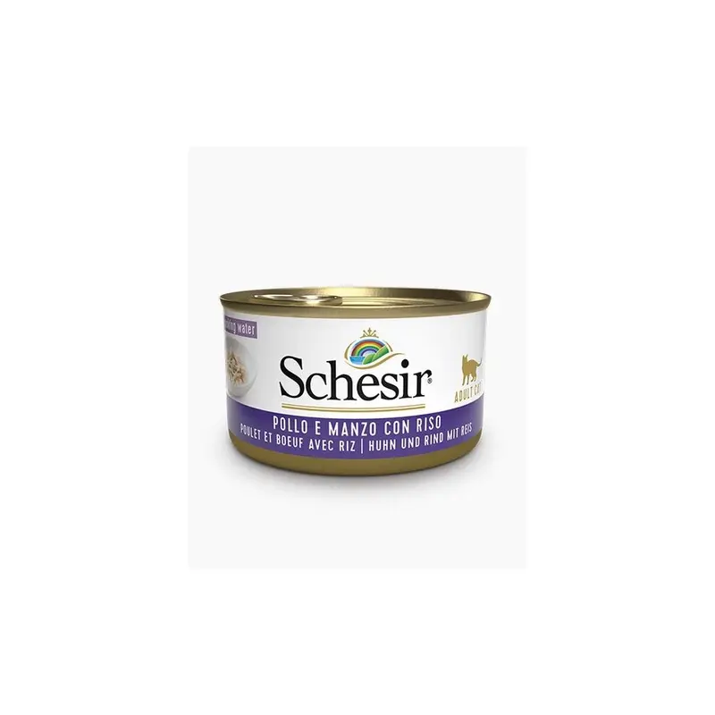 Superpet Schesir Wet Cat Food Chicken And Beef With Natural Rice X 85G Size 14