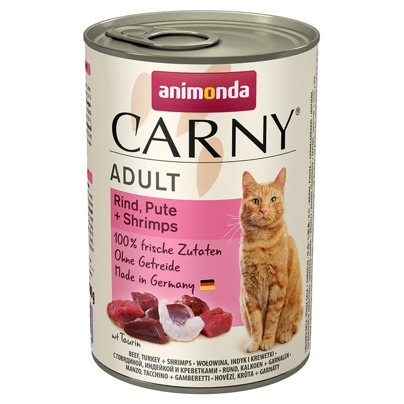 Animonda Carny Adult 6 X 400G - Beef, Turkey & Shrimp
