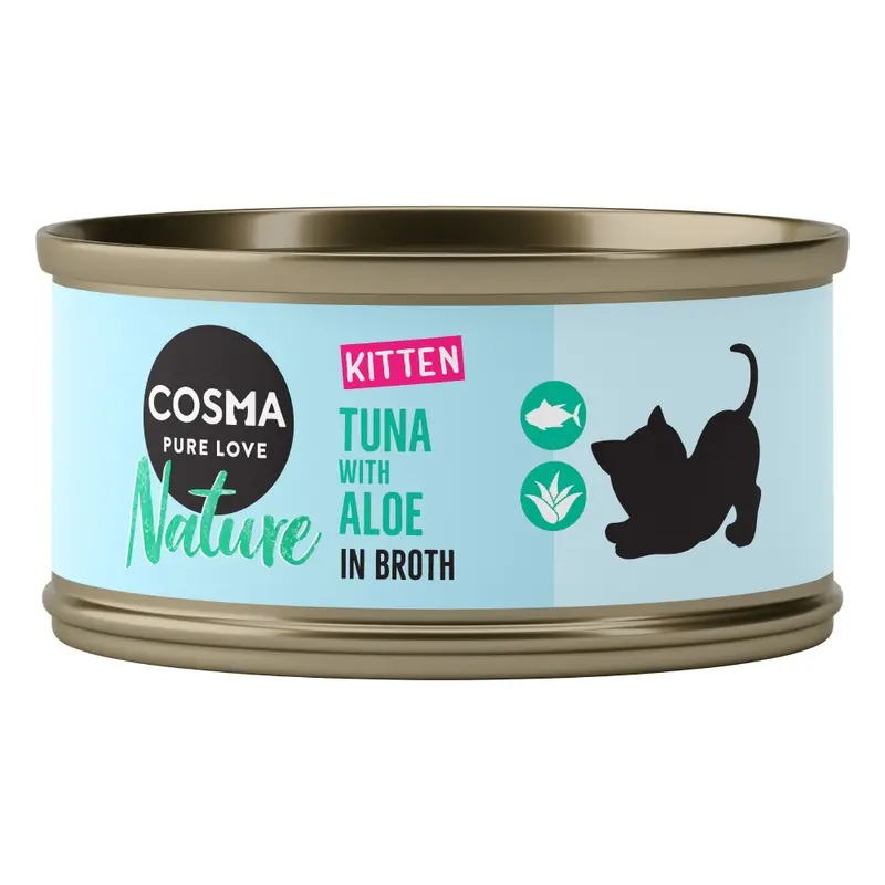 Cosma Nature Kitten 6 X 70G - Tuna & Aloe Vera