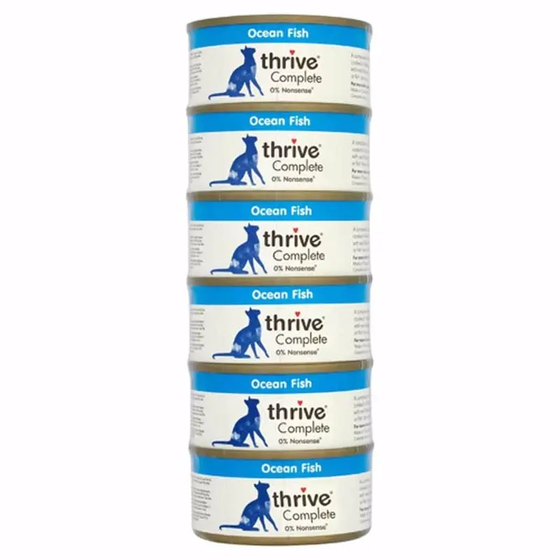 Thrive Complete Wet Adult Cat Food Ocean Fish 6X75G Tin