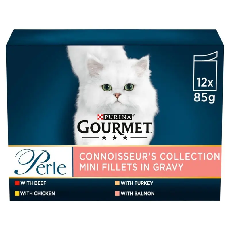 New Purina Gourmet Perle Connoisseurs Collection Mini Fillets In Gravy 1020G