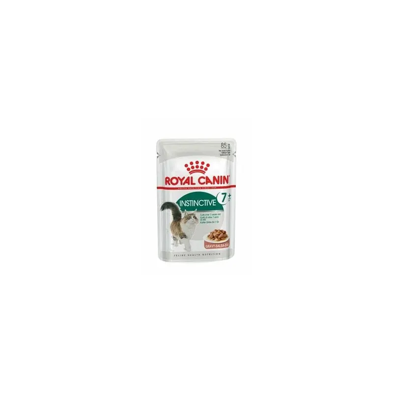 Royal Canin Instinctive Adult 7+ In Gravy Adult Wet Cat Food (Pack Of 48) 85G
