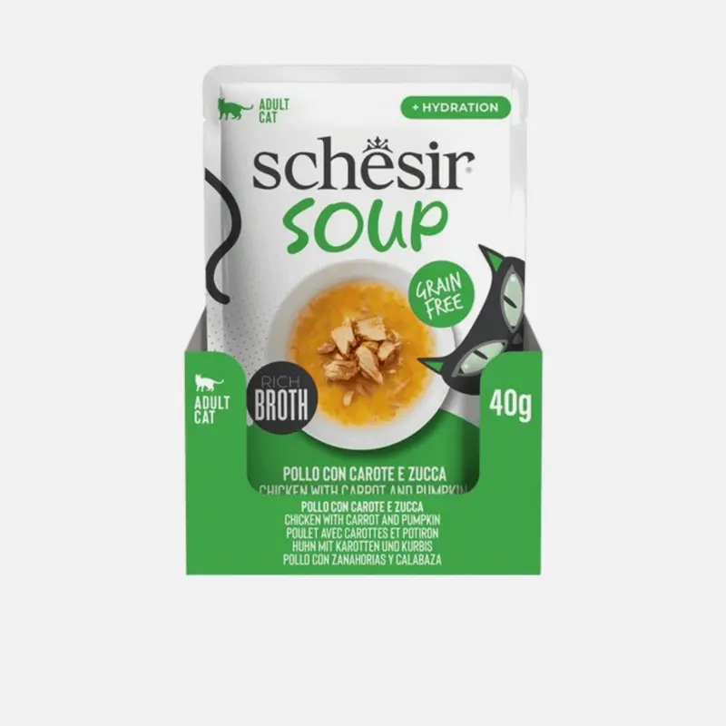 Schesir Cat Soup Chicken With Carrot And Pumpkin | : 12X40g 40G