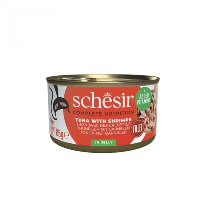 Schesir Light Complete Nutrition Tuna With Shrimps In Jelly Cat Can | : 12X85g Size 24