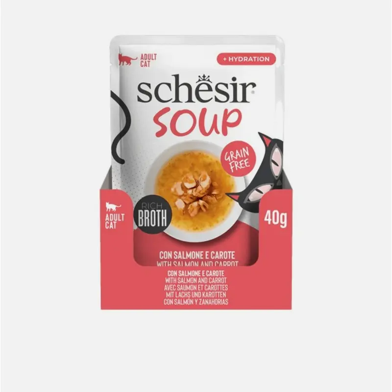 Schesir Salmon Cat Soup With And Carrot | : 12X40g 40G