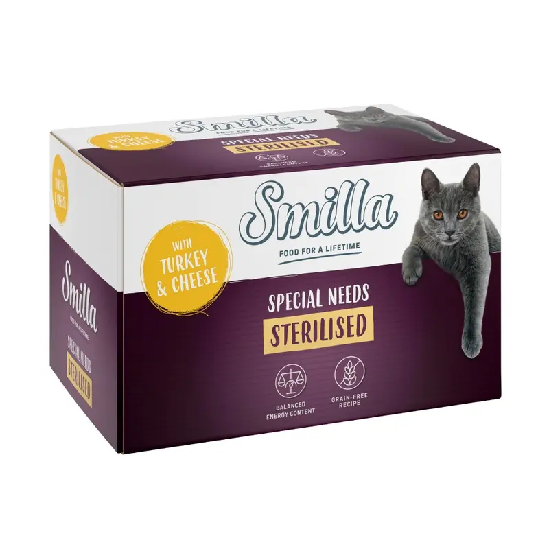 Smilla Adult Sterilised Trays 6 X 100G - Turkey With Cheese