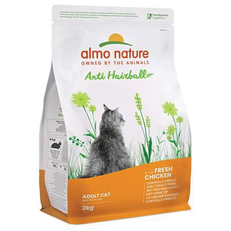 Almo Nature Functional Anti Hairball Dry Cat Food With Chicken, 2Kg