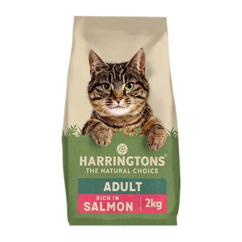 New Harringtons Adult Cat Food With (Pack Of 2) Salmon 2Kg