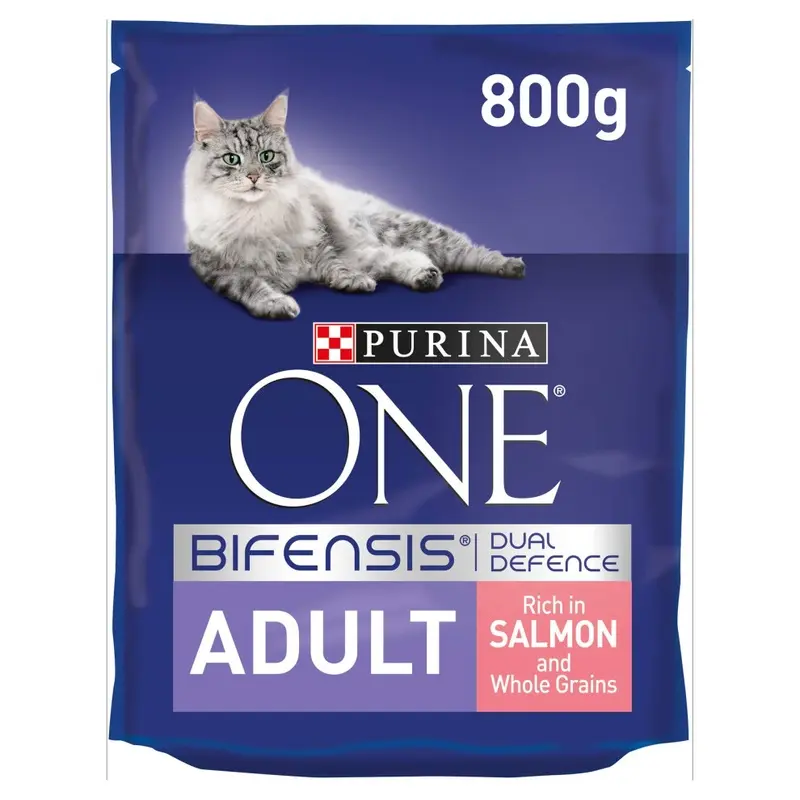 New Purina One Adult Dry Cat Food Rich In, Pack Of 4 Salmon Trtazi11a 800G