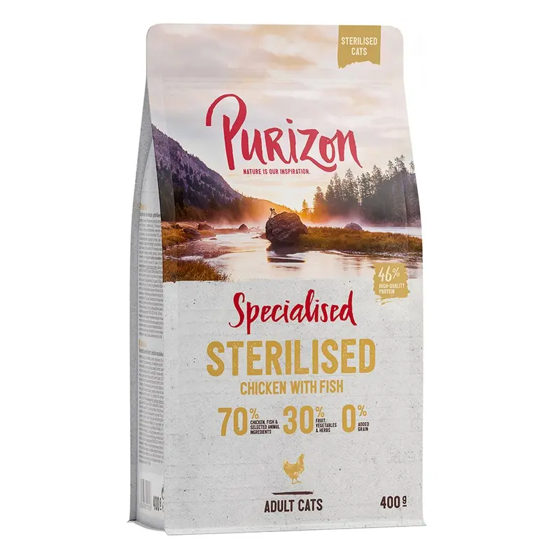 Purizon Adult Sterilised Grain-Free Chicken & Fish - 400G