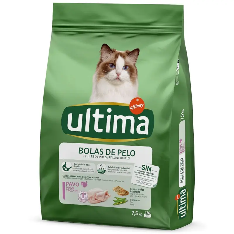 Affinity Ultima Ultima Hairball Control - Turkey & Rice - 7.5Kg