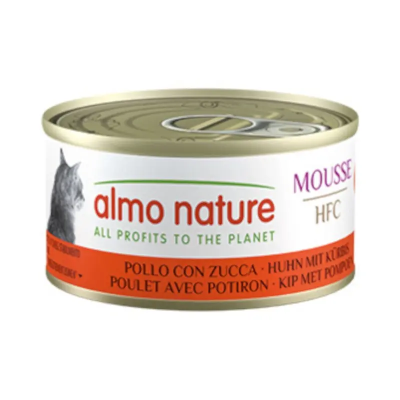 Almo Nature Hfc Cat Mousse 6 X 70G - Chicken With Squash