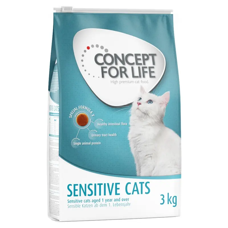 Concept For Life 3Kg Dry Cat Food - Special Price! * - Sensitive (3Kg)