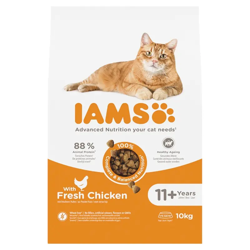 Iams Advanced Nutrition Senior Cat 11+ With Chicken - 10Kg