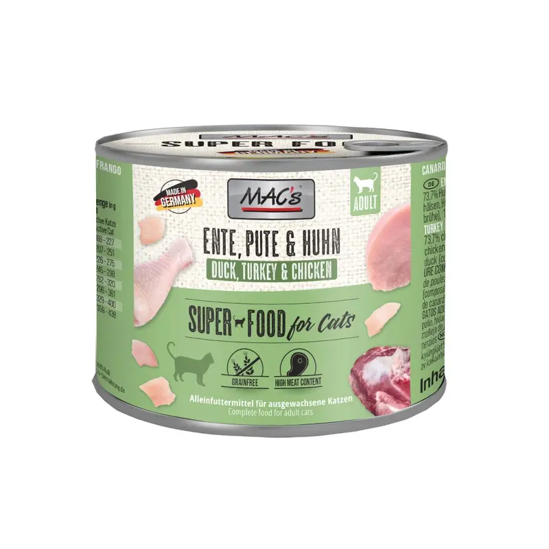 Macs Cat 6 X 200G - Duck, Turkey & Chicken