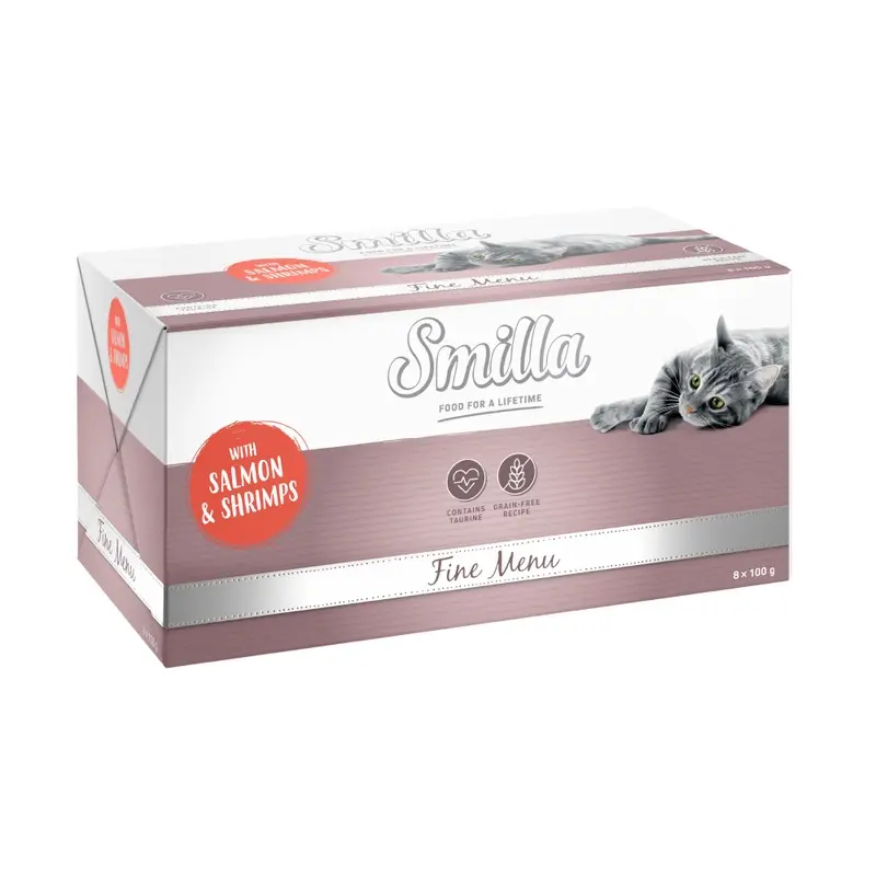 Smilla Fine Menu 8 X 100G - Salmon & Shrimps