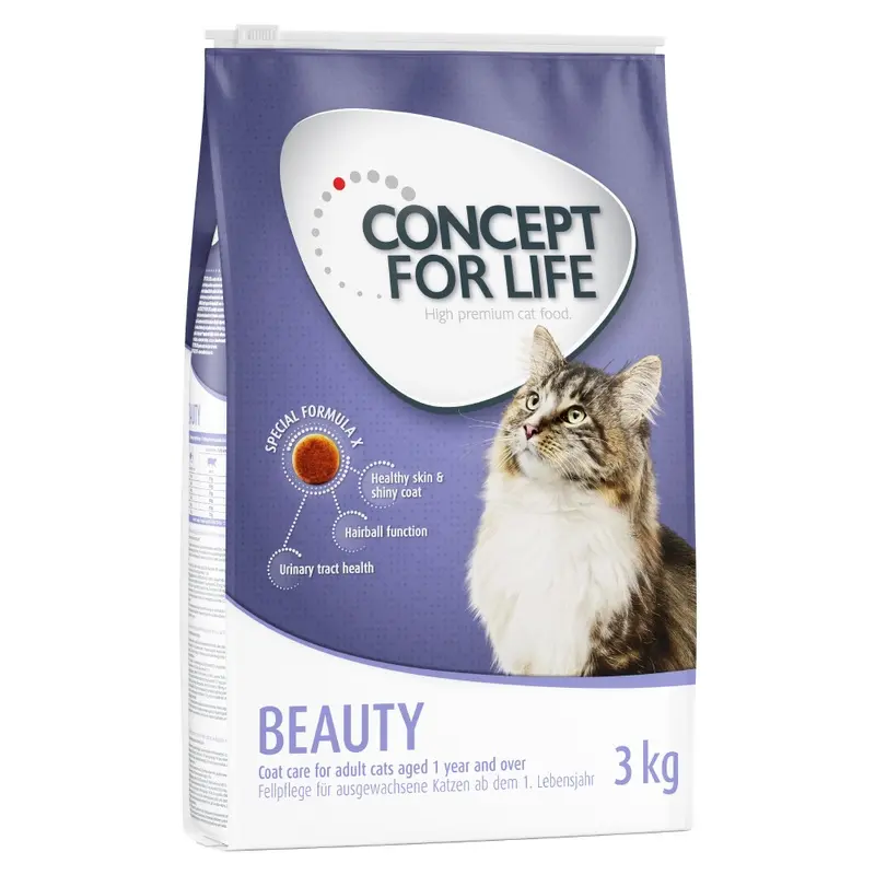 Concept For Life 3Kg Dry Cat Food - Special Price! * - Beauty Adult (3Kg)