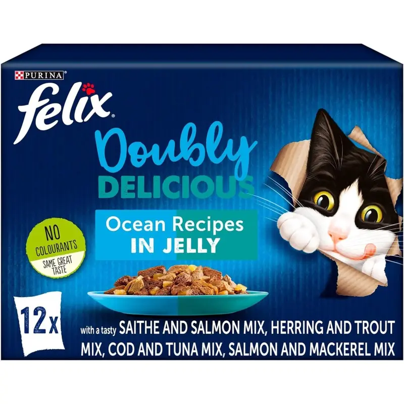 Felix (Ocean Recipes) Doubly Delicious Ocean Recipes Cat Food Size 7