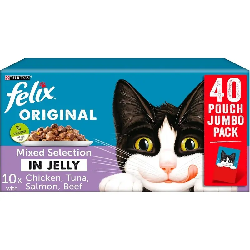 Felix Original Kitten Mixed Selection In Jelly Wet Cat Food - X 85G Size 40