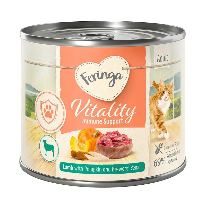 Feringa 6 X 200G Vitality Wet Cat Food - 20% Off! * - Immune With Lamb (6 X 200G)