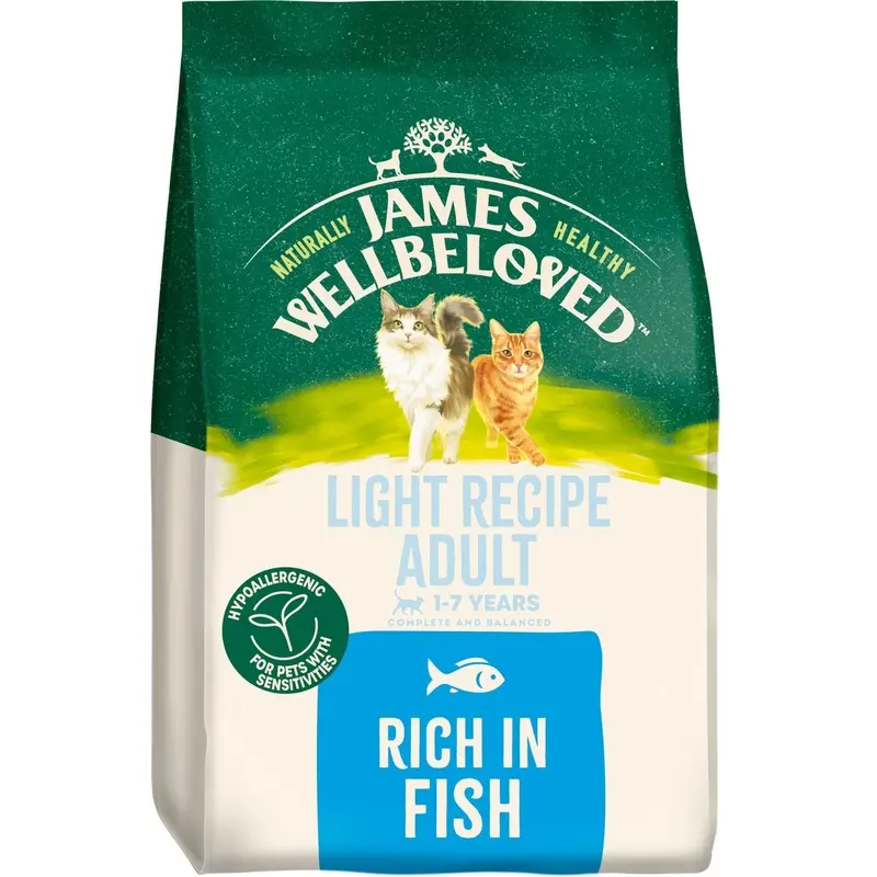 James Wellbeloved Light Adult Fish Dry Cat Food - 4.5Kg