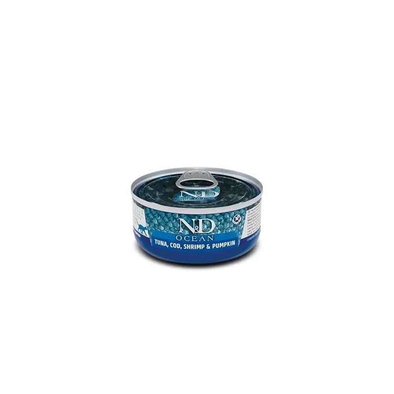 Farmina N&D Cat Ocean Tuna, Cod, Shrimp&Pumpkin Adult- Wet Cat Food - 70 G
