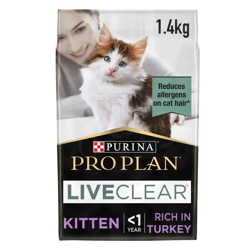 Pro Plan Pro Plan? Liveclear? Kitten 1-12M Rich In Turkey Dry Cat Food 1.4Kg