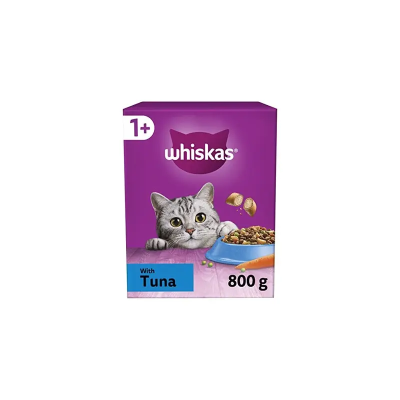 Whiskas 1+ Tuna Pack Of 5 X 800 G Bags, Adult Cat Dry Food Size 1