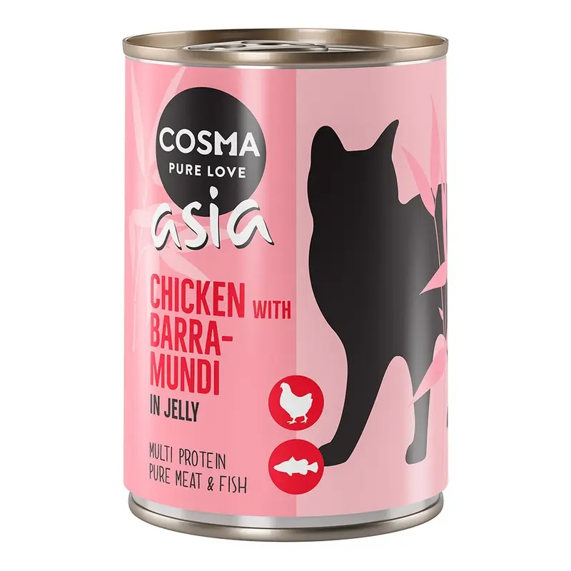 Cosma Asia In Jelly 6 X 400G - Chicken With Barramundi