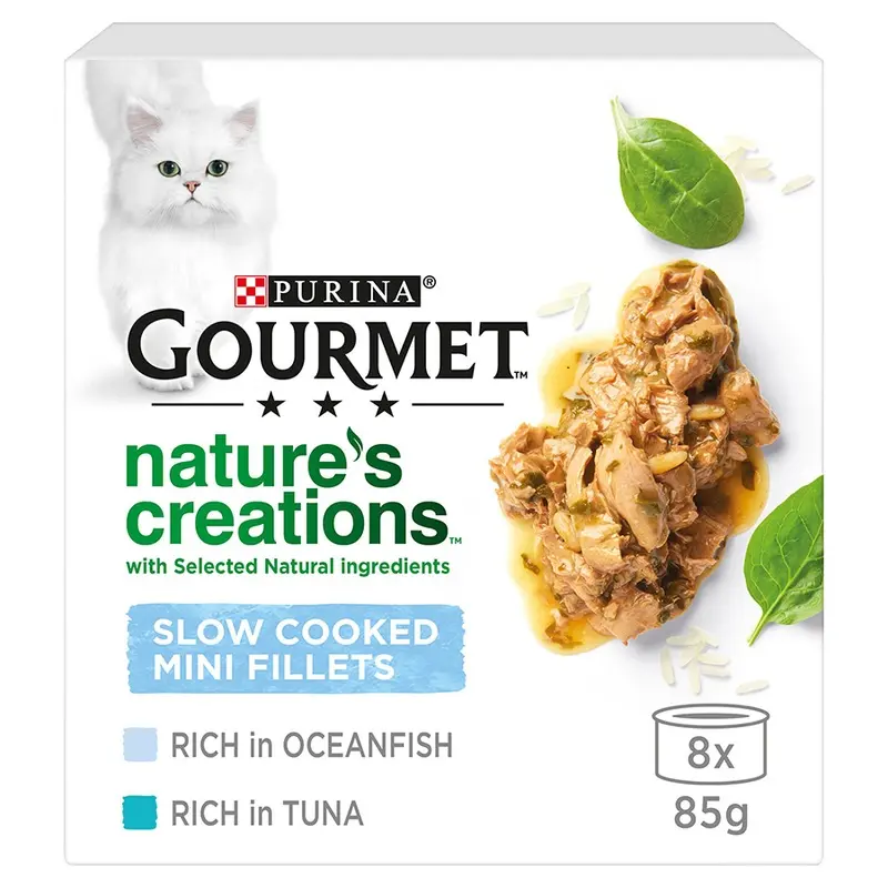 Gourmet Natures Creations Wet Cat Food Ocean Fish And Tuna Multipack 8X85G