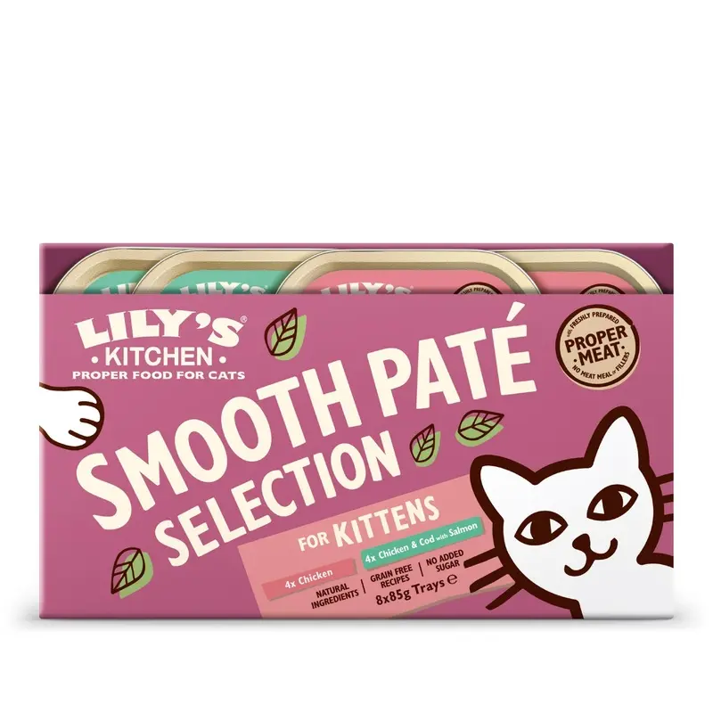 Lilys Kitchen Smooth Pat Multipack For Kittens - X 85G Salmon Size 8