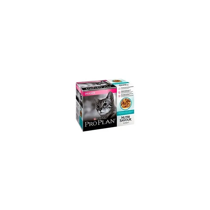 Pro Plan Cat Delicate Nutrisavour With Ocean Fish In Gravy X 85G (850G) Size 10
