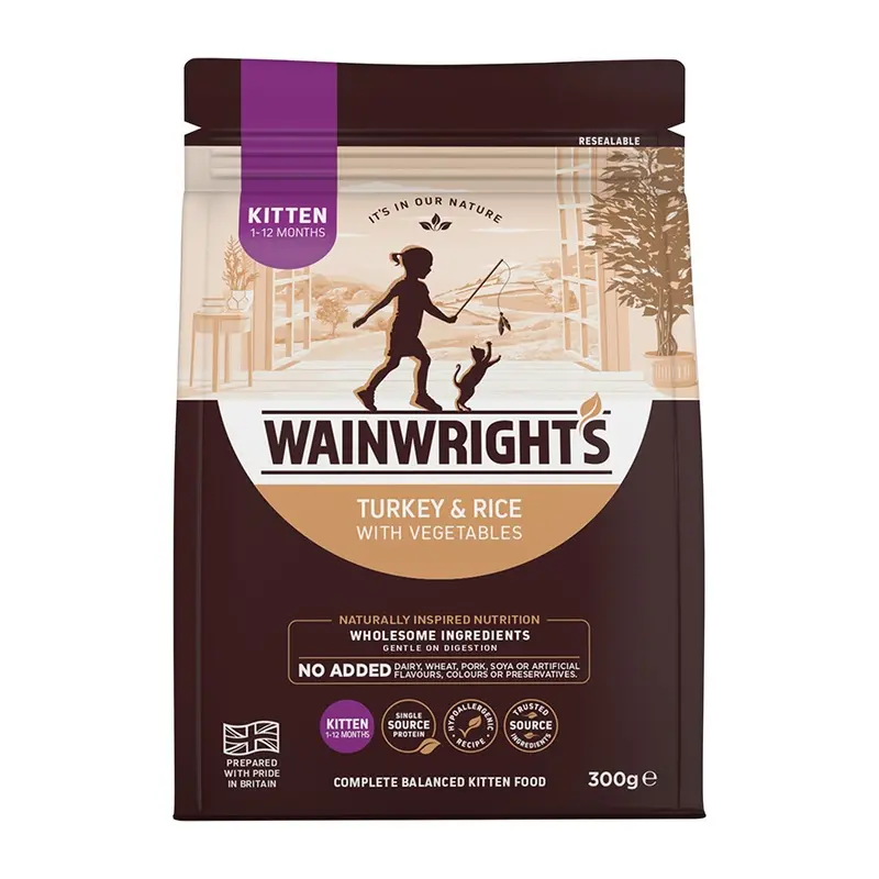 Wainwrights Dry Kitten Food Turkey & Rice With Vegetables 300G