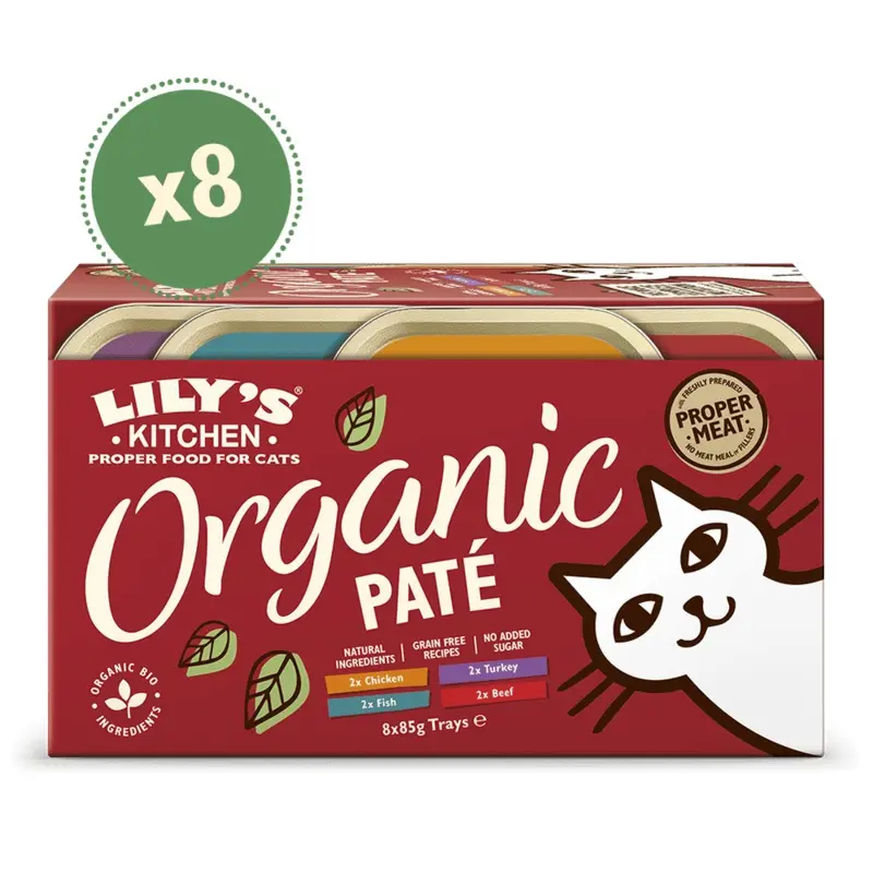 Lilys Kitchen Grain Cat Organic Pat X 85G Multipack Size 8