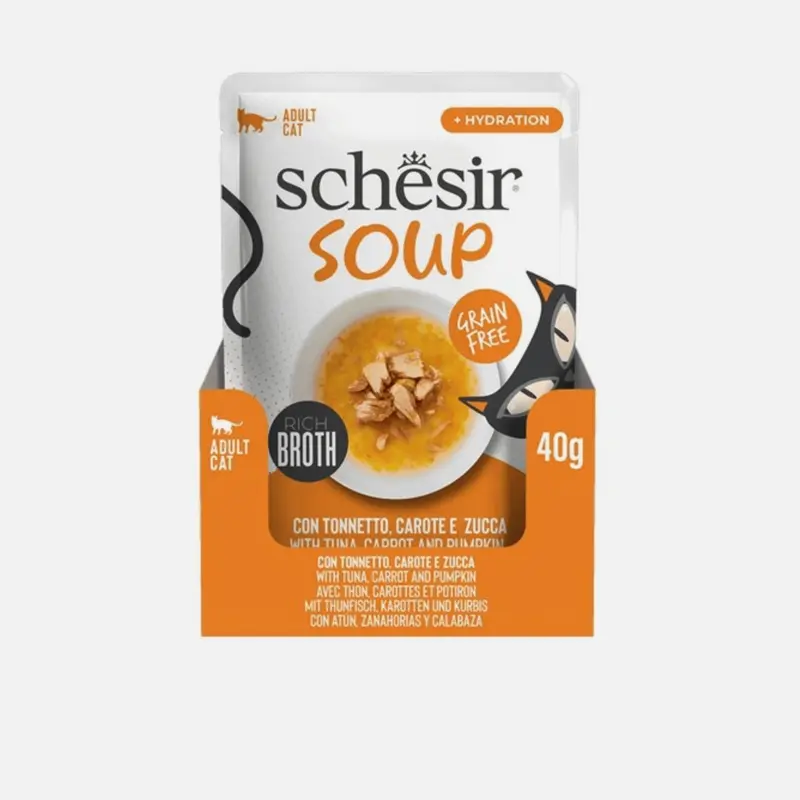 Schesir Light Cat Soup With Tuna, Carrot And Pumpkin | : 12X40g 40G