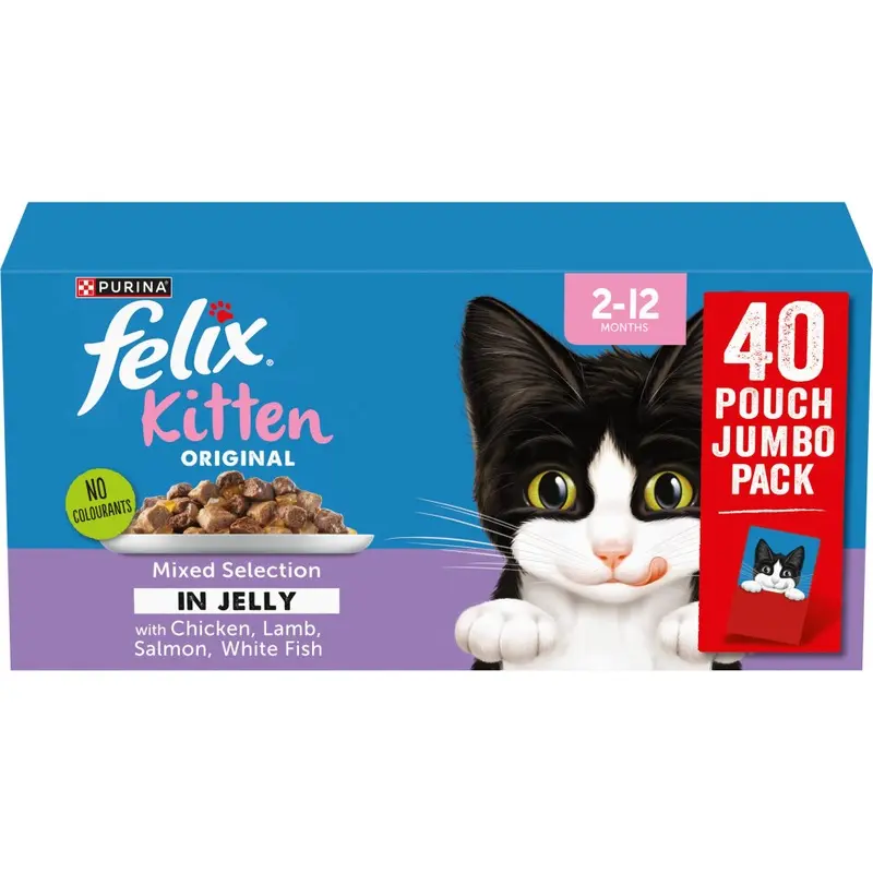 Felix Original Kitten Mixed Menu In Jelly Wet Cat Food 40X85g