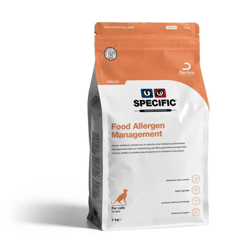 New Dechra (2Kg) Specific Fdd-Hy Cat Food Allergy Management 2Kg