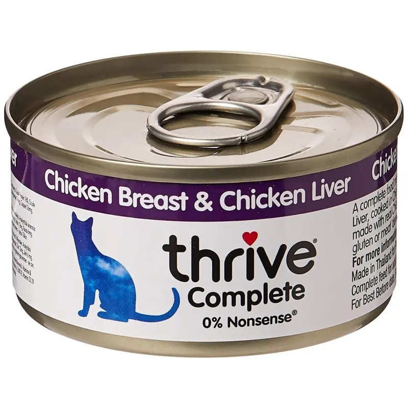 Thrive X Complete Adult Chicken Breast & Chicken Liver 75G, Transparent Size 12