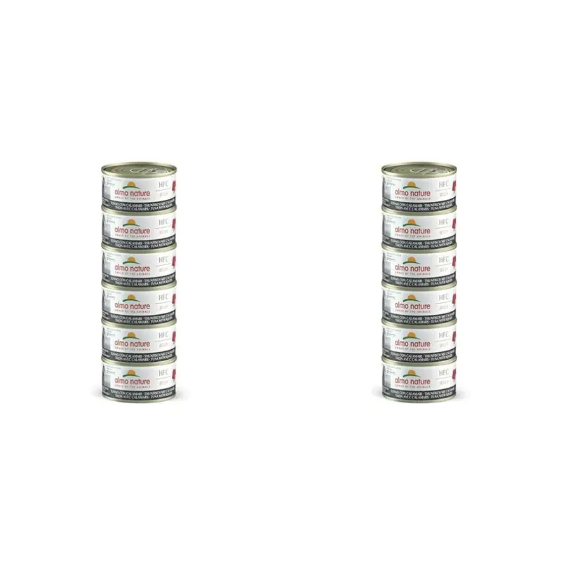 Almo Nature Mega Pack - Tuna With Squids X 70G Cans (Pack Of 2) Size 6