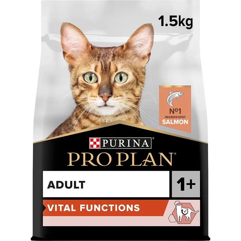 Pro Plan Vital Functions Dry 1+ Adult Cat Food Salmon 1.5Kg