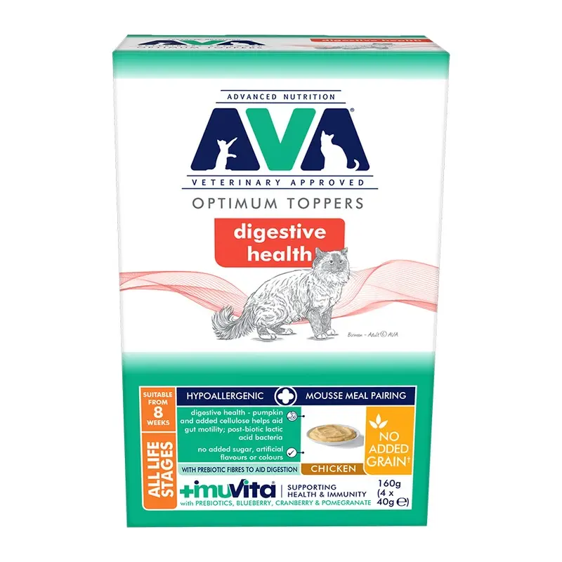 Ava Digestive Health Mousse Meal Pairing Cat Food Topper 4 X 40G