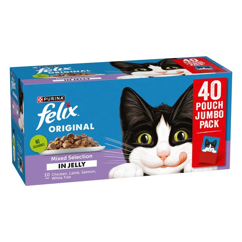 Felix Original Pouches 40 X 85G - Mixed Selection In Jelly