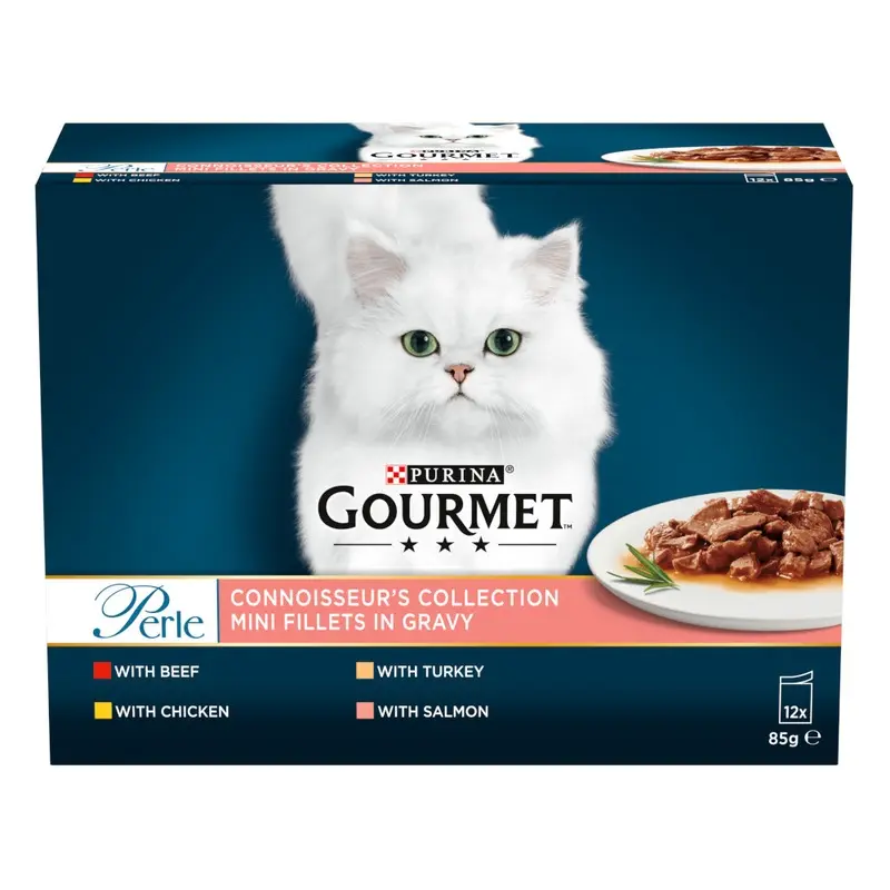 Gourmet Perle Pouches Mixed Pack - Connoisseurs Collection In Gravy (12 X 85G)