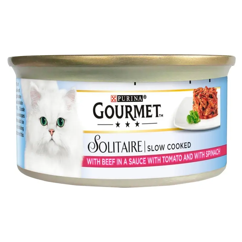 Gourmet Solitaire 12 X 85G - Beef In Tomato Sauce