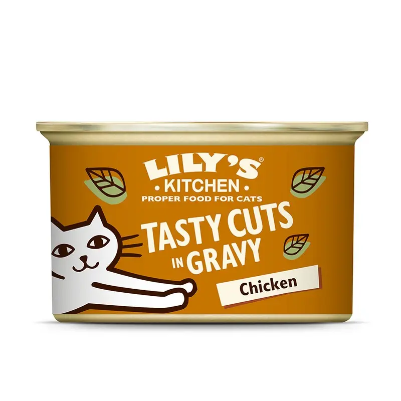 Lilys Kitchen Tasty Cuts In Gravy Cats Food Chicken 85G Tin