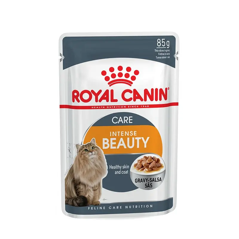 Royal Canin Feline Care Intense Beauty Wet Adult Cat Food In Gravy 12X85G