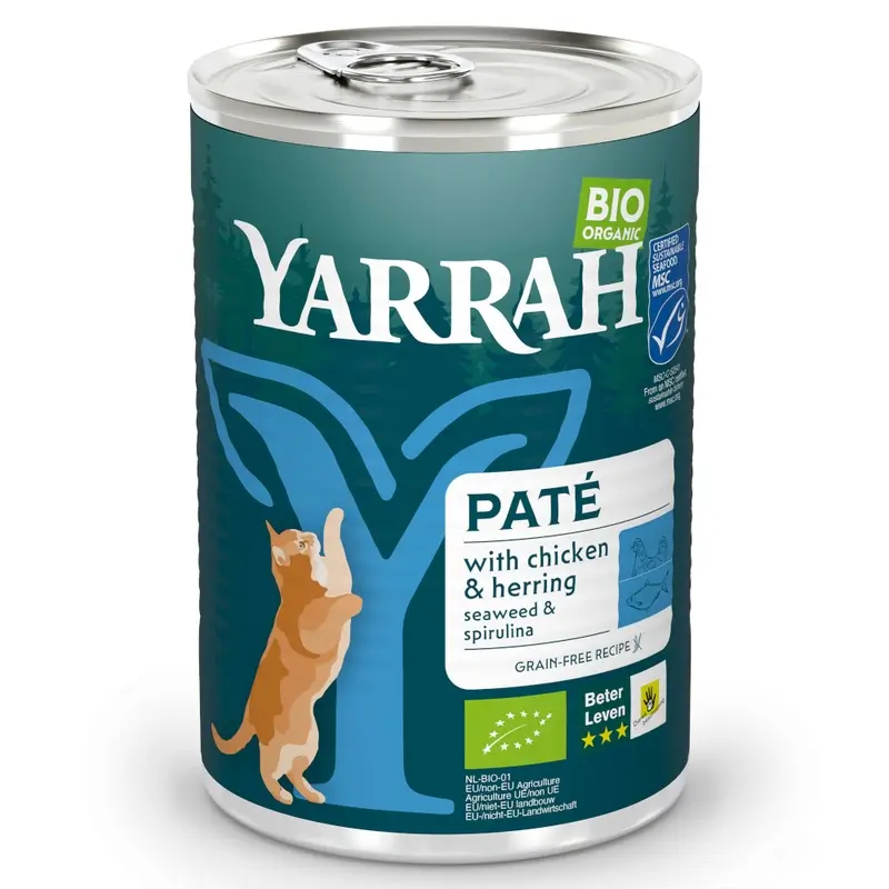 Yarrah Organic Pt 6 X 400G - Organic Chicken & Herring