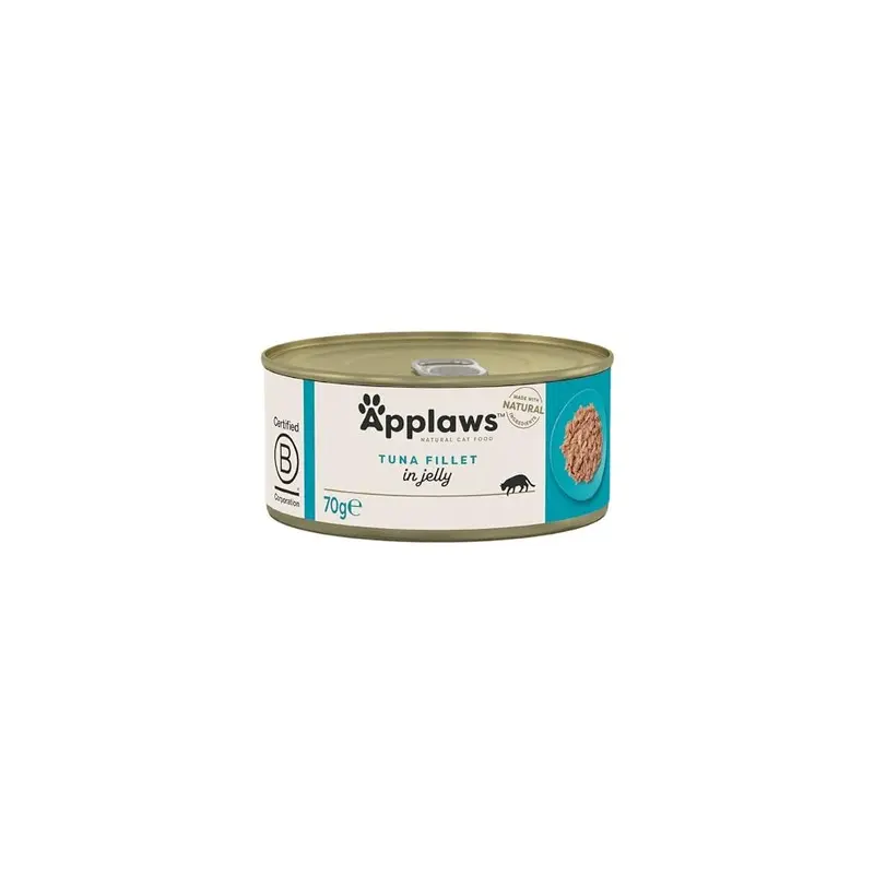 Applaws Natural Wet Cat Food, Tuna Fillet In Jelly 70 G Tin, (24 X 70 G Tins) Size 24